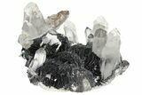 Quartz Crystals On Sparkling Bladed Hematite - See Video! #163975-7